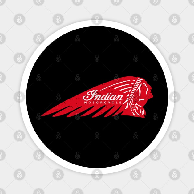 Indian Motorcycle Retro and Vintage Magnet by Allotaink